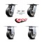 Service Caster 5 Inch Rubber on Aluminum Caster Set with Roller Bearing 2 Swivel Lock 2 Rigid SCC-35S520-RAR-BSL-2-R-2 - alternate 3